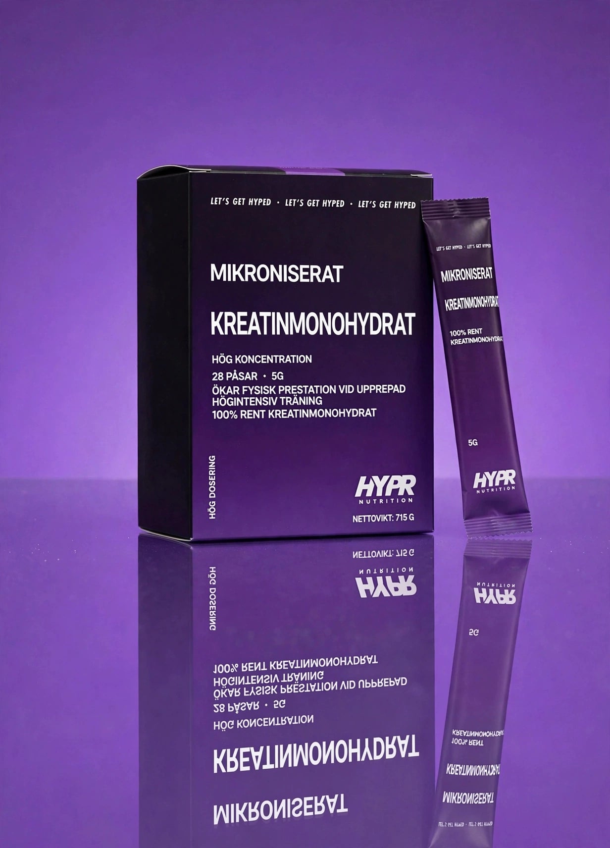 Kreatin HYPR Sticks – Micronized Monohydrate 30x5 g